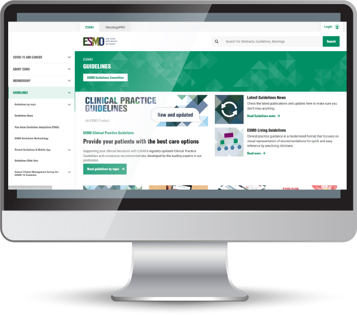 ESMO website homepage